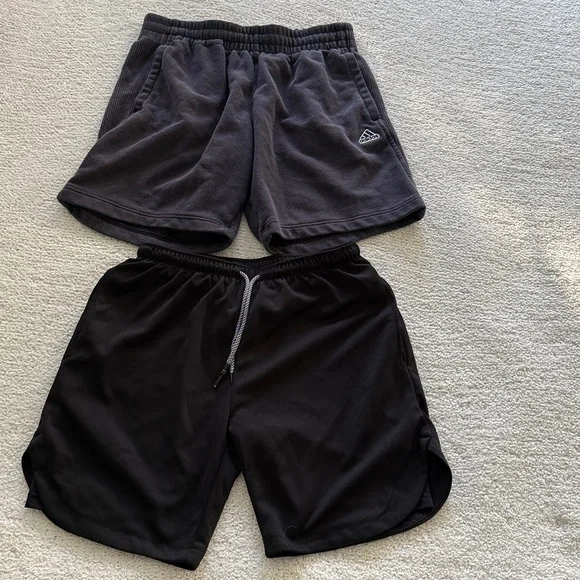 Adidas Men's Black and Dark Gray Athletic Shorts - Picture 7 of 9